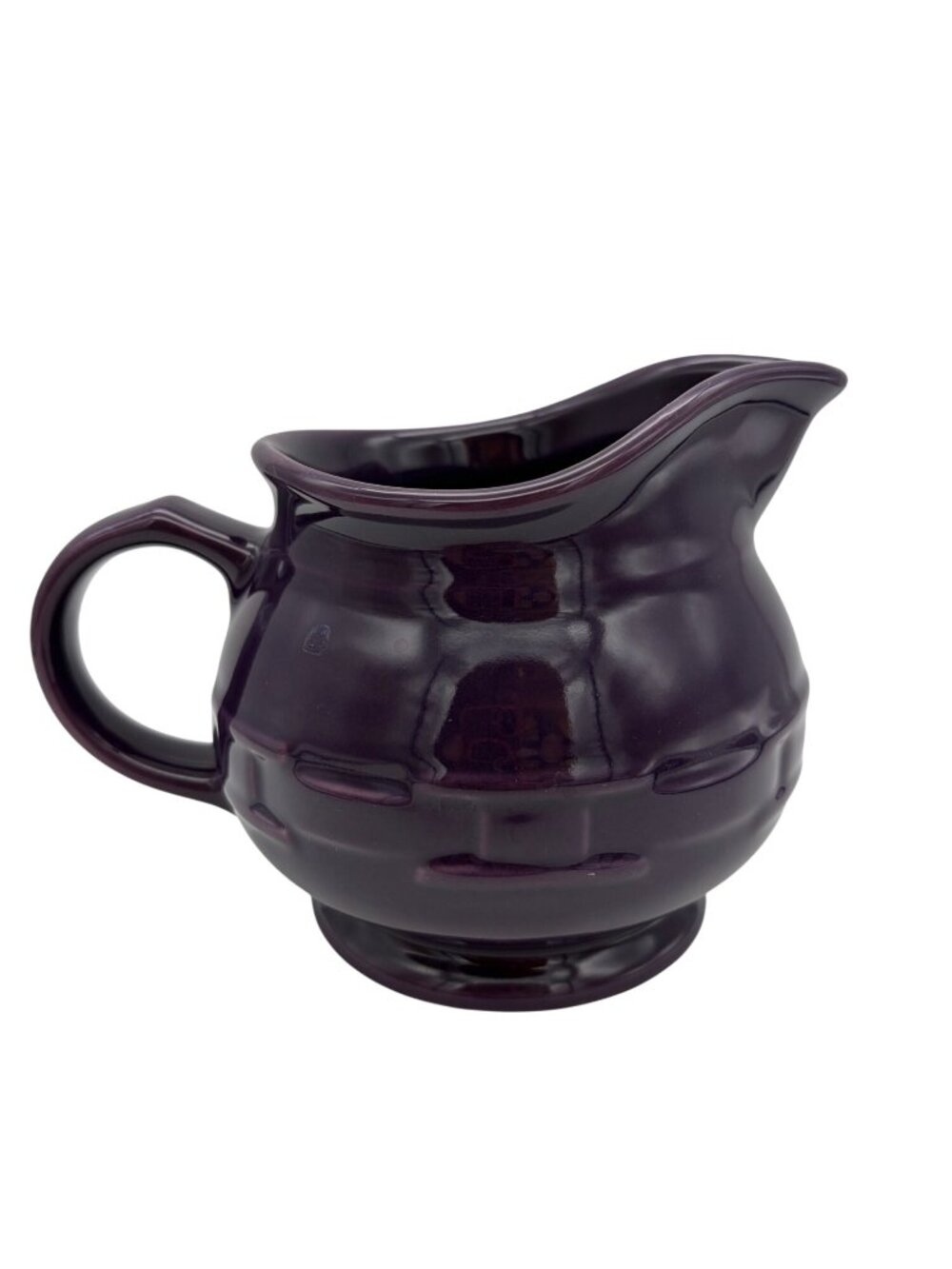 Longaberger Pottery Purple Creamer Pitcher Woven Traditions Stoneware Vintage - Picture 2 of 6